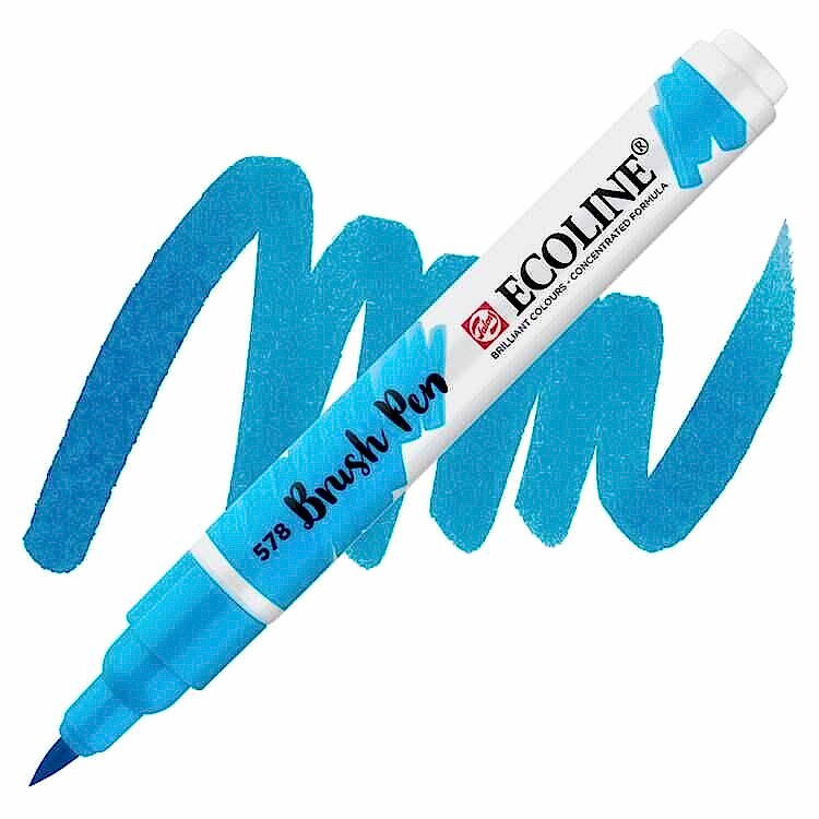 Ecoline Fırça Uçlu Kalem Sky Blue Cyan