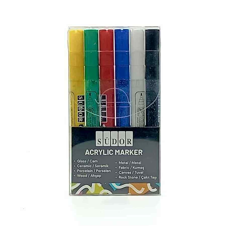 Mona Lisa Akrilik Marker 6 Renk 3 Mm