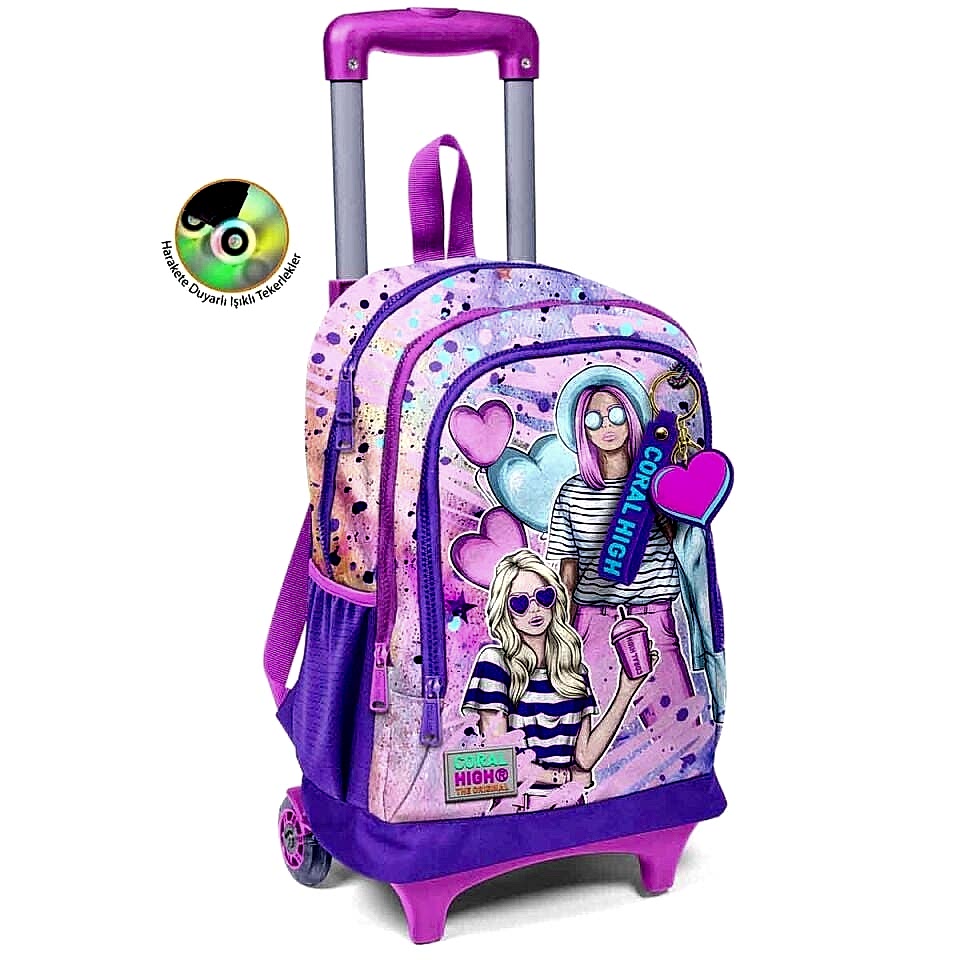 Yaygan Coral High Çekçek Sırt Çanta Işıklı Tekerlek 23955
