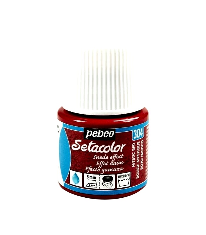 Pebeo Setacolor Opaque Suede Effect 45 Ml Mystic Red