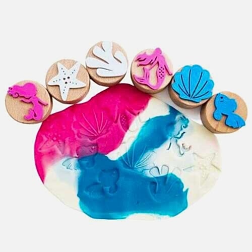 Gen Oyuncak Ahşap Damga Deniz Kızı 6 Lı