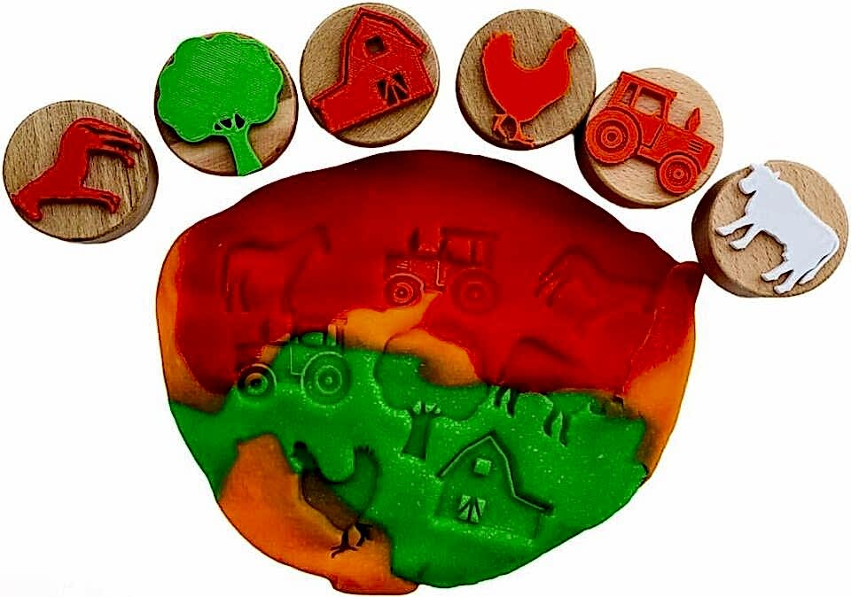 Gen Oyuncak Ahşap Damga Çiftlik 6 Lı