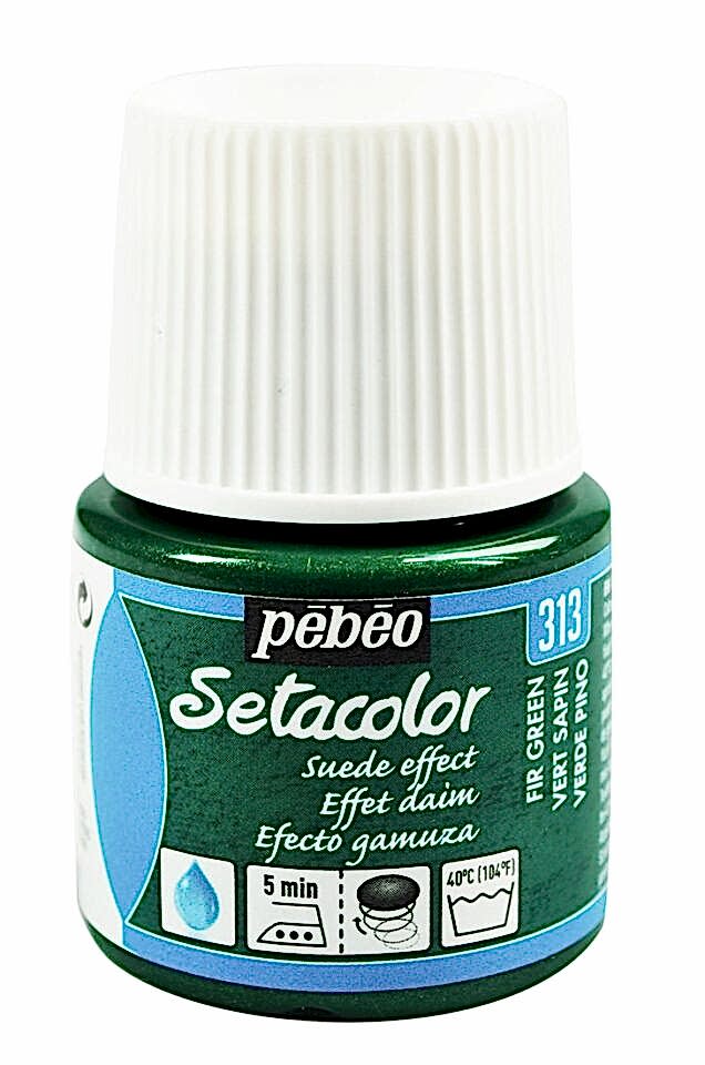 Pebeo Setacolor Opaque Suede Effect 45 Ml Fir Green