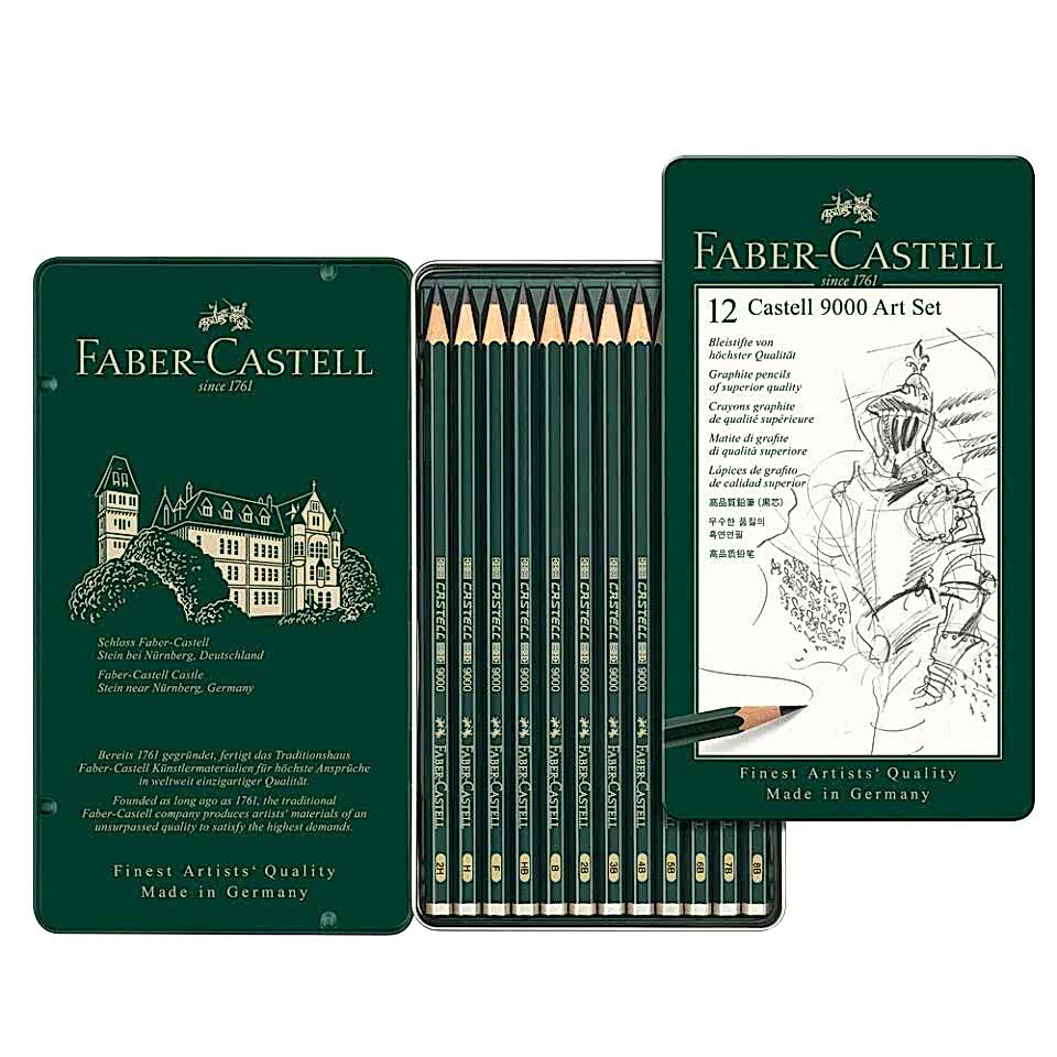 Faber-Castell 9000 Art Kara Kalem Seti
