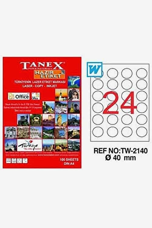 Tanex Tw-2140 40 Mm Laser Etiket 100 Adet
