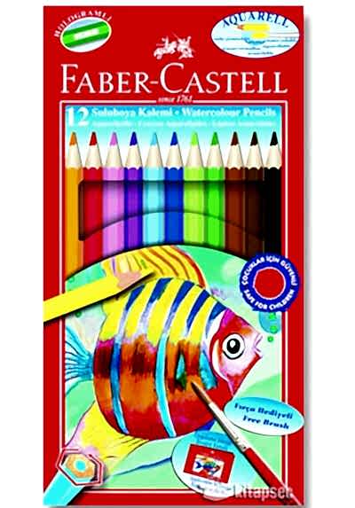 Faber-Castell Karton Kutu Aquarel Boya Kalemi 12 Renk