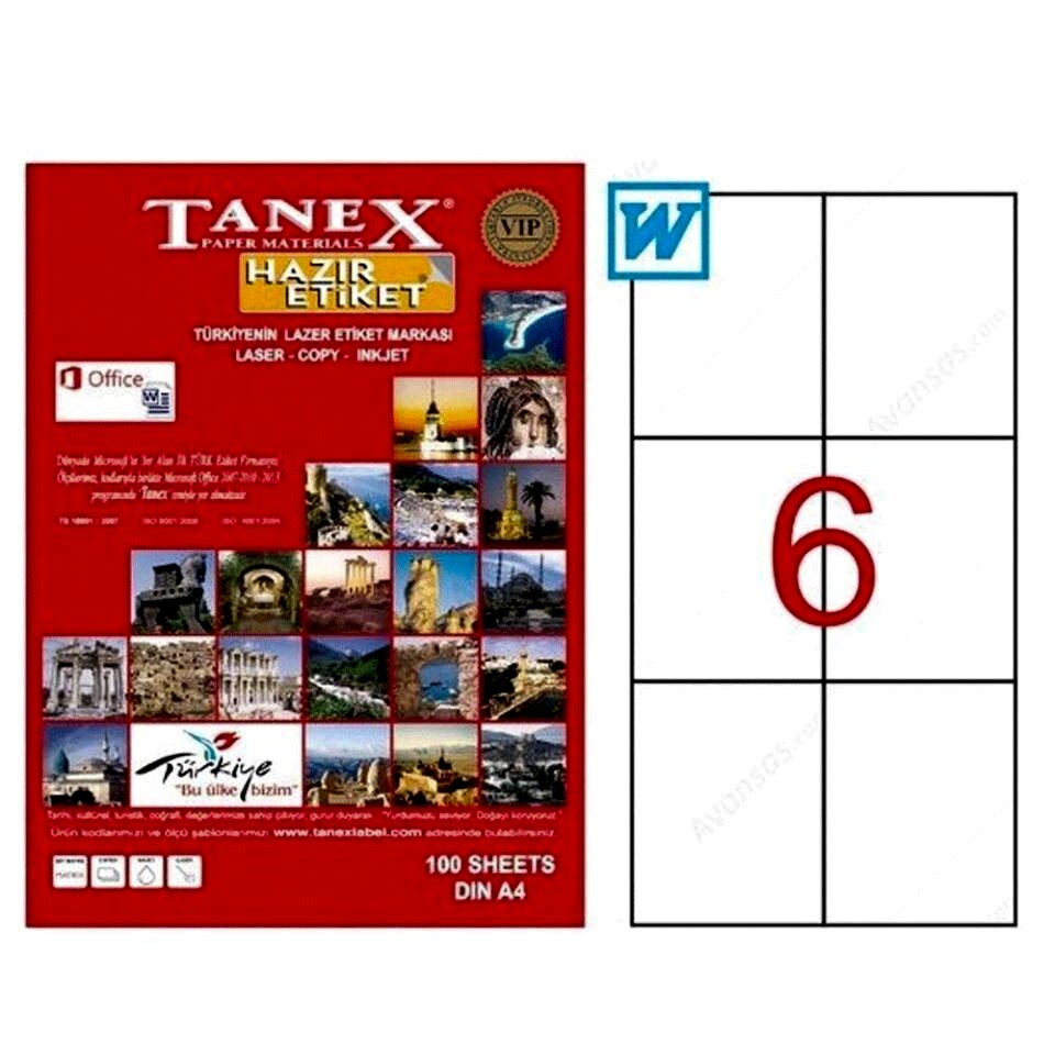 Tanex Tw-2303 105x99 Mm Laser Etiket 100 Adet