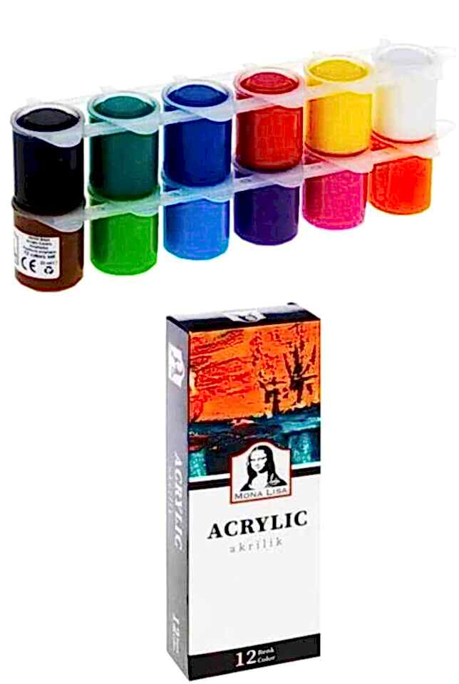 Mona Lisa Akrilik Boya 12 Renk x 22 Ml
