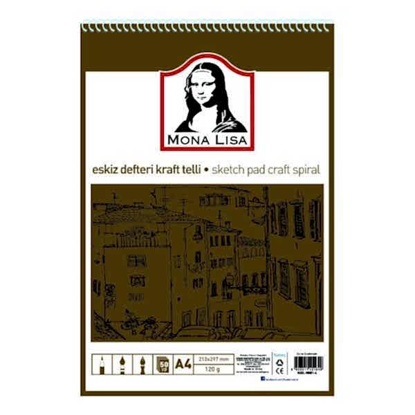 Südor Eskiz Defteri Kraft Telli A4 120 Gr 50 Yaprak
