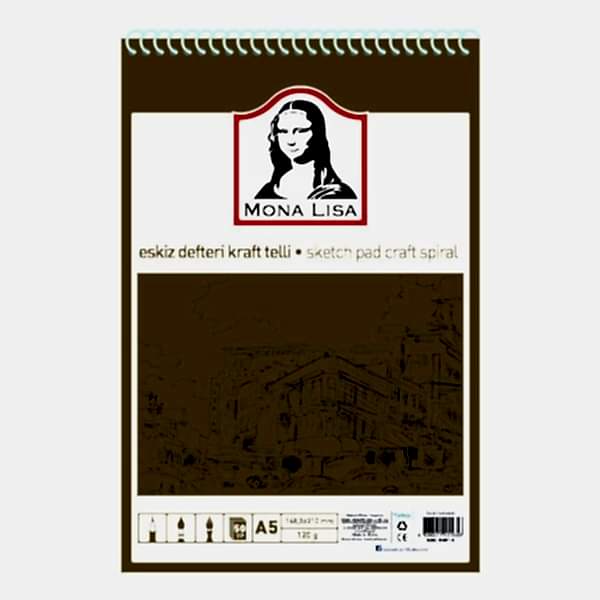 Südor Eskiz Defteri Kraft Telli A5 120 Gr 50 Yaprak