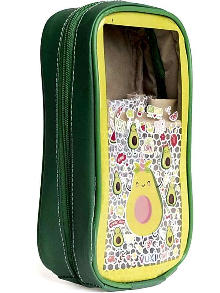 Vuki Astarlı Büyük Boy Kalem Çantası Avokado