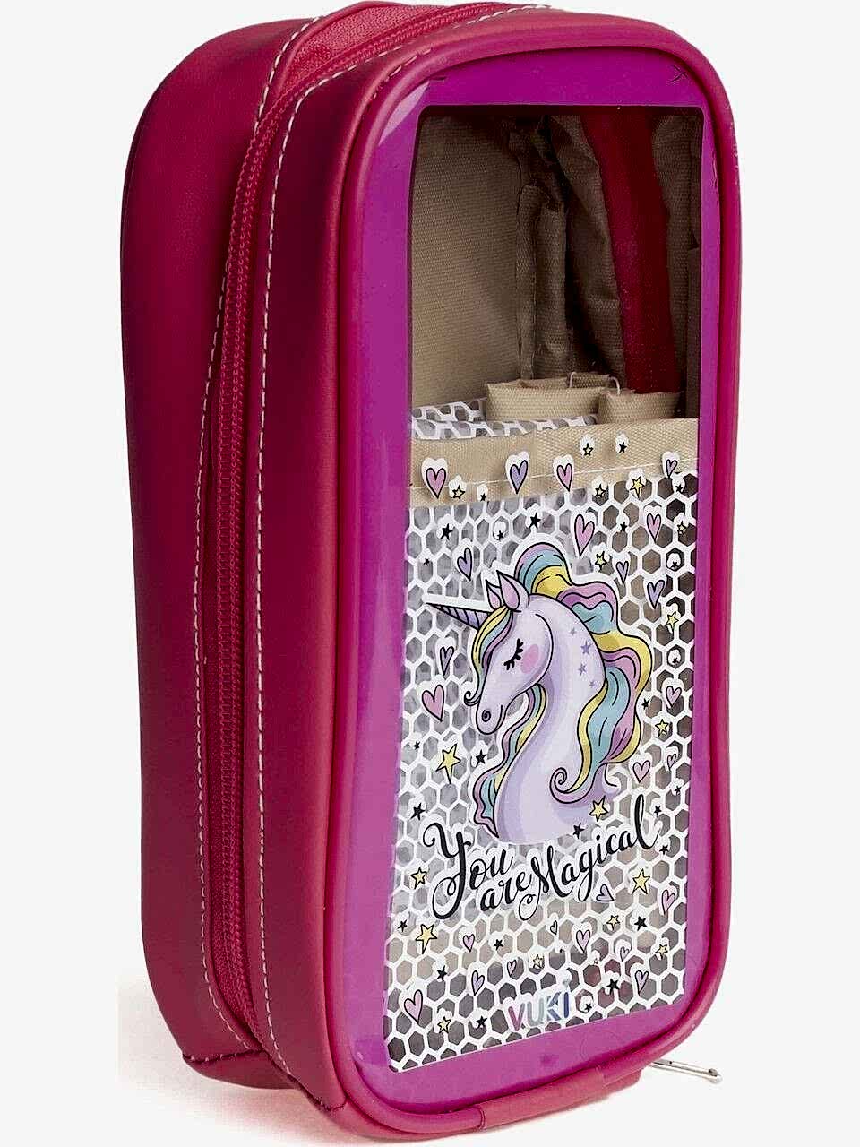 Vuki Astarlı Büyük Boy Kalem Çantası Unicorn