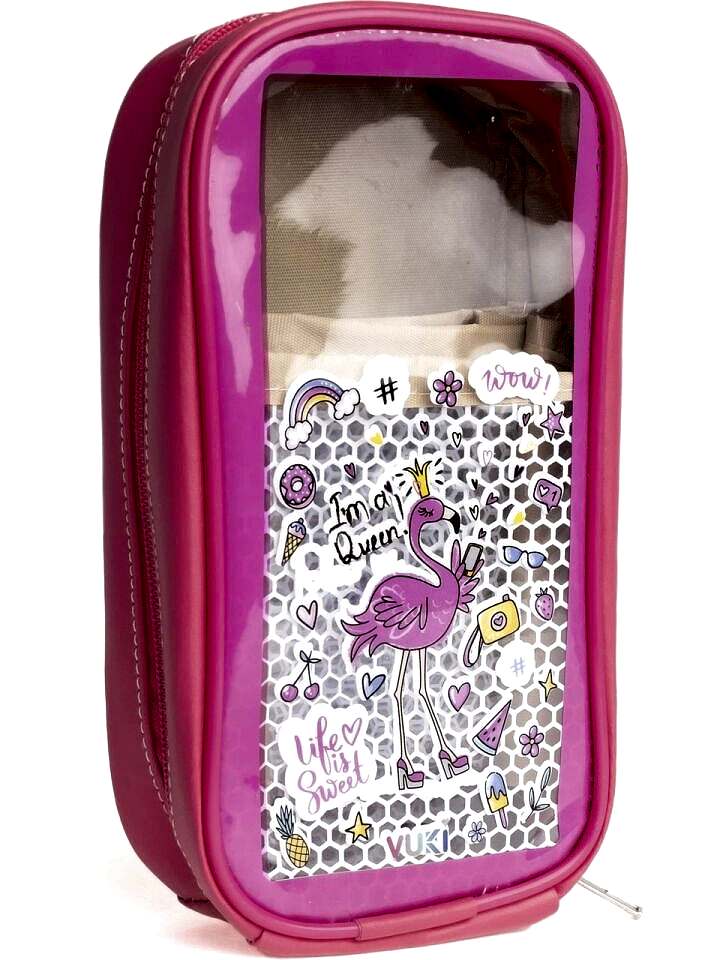 Vuki Astarlı Büyük Boy Kalem Çantası Flamıngo