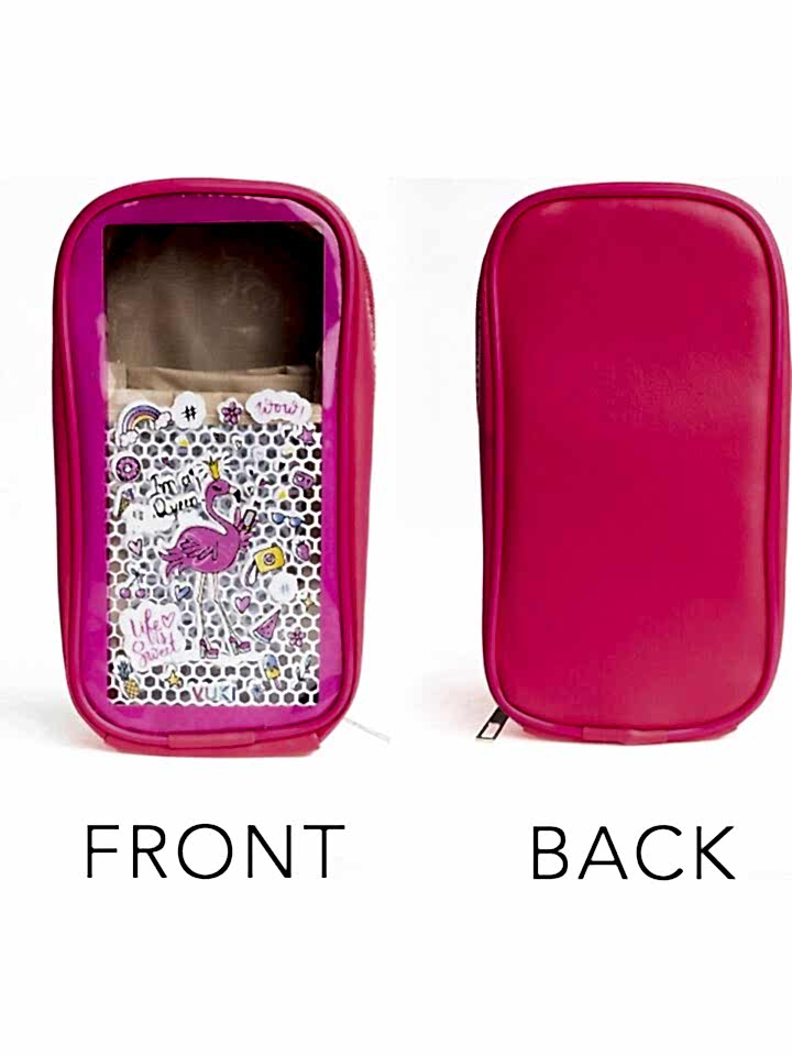 Vuki Astarlı Büyük Boy Kalem Çantası Flamıngo