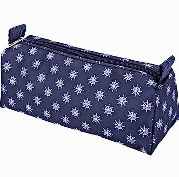 Brons Kalem Çantası Üçgen Desenli