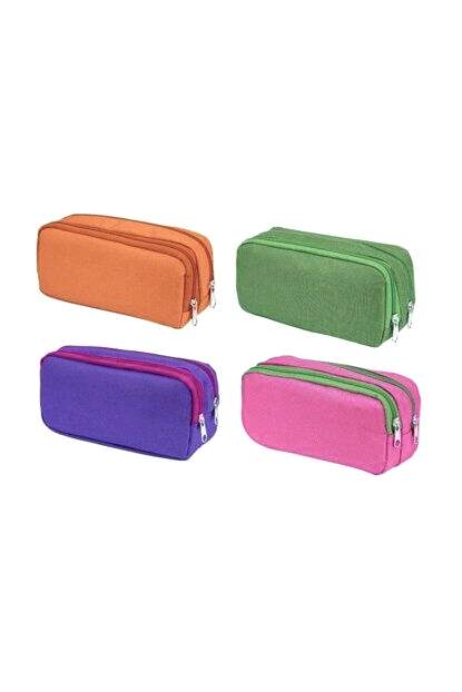 Brons Kalem Çantası Çift Gözlü