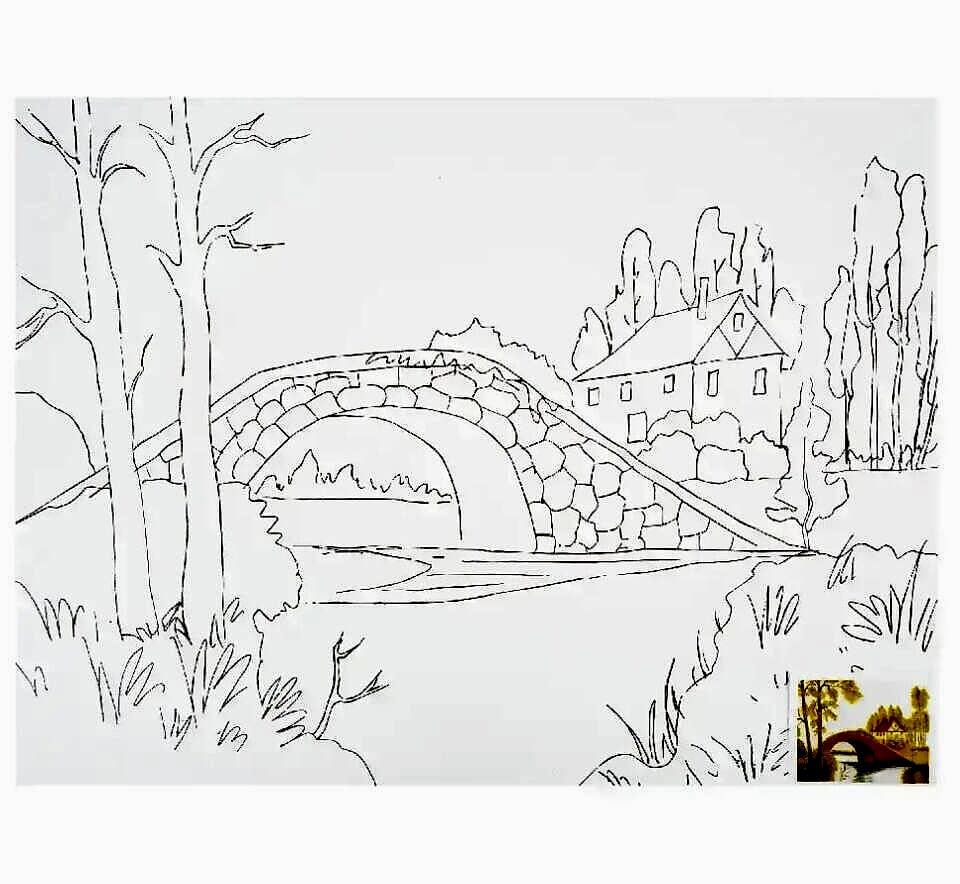 Güven Art&nbsp;St Petersburg Desenli Tuval 30x40 Cm Bridge