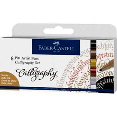Faber-Castell Pitt Kaligrafi Kalem Seti 6'lı Kutu