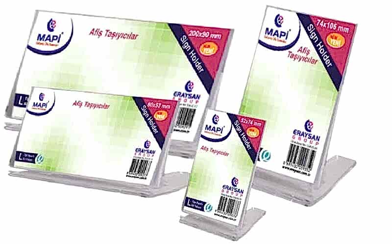 Mapi L Tipi Yatay Kavisli Afiş Taşıyıcı Stand 178x127