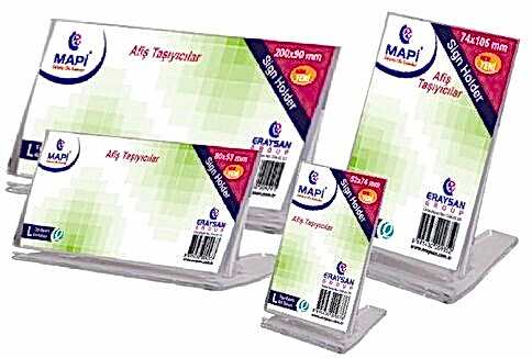 Mapi L Tipi Dikey Ayarlı Afiş Taşıyıcı Stand 52x74