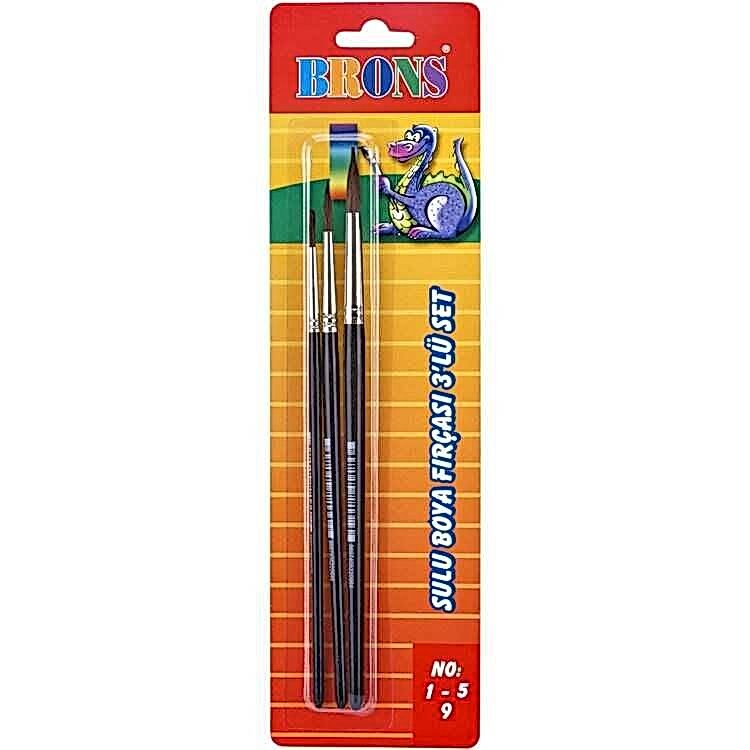 Brons Suluboya Fırça Seti 3 Lü (1-5-9)