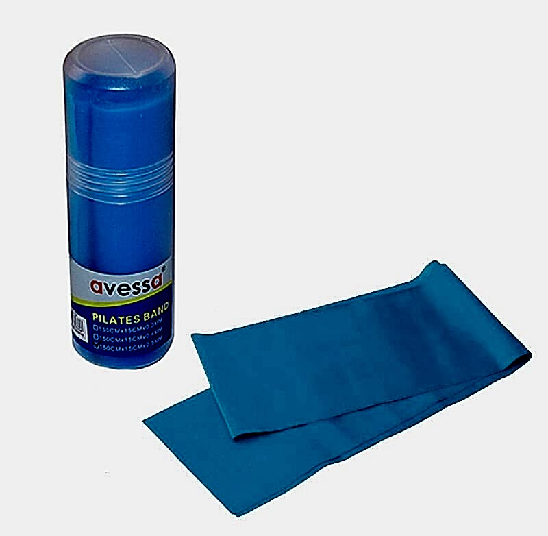 Avessa Pilates Bandı Tüp Sert Direnç Mavi 1500x15x0,30 Mm