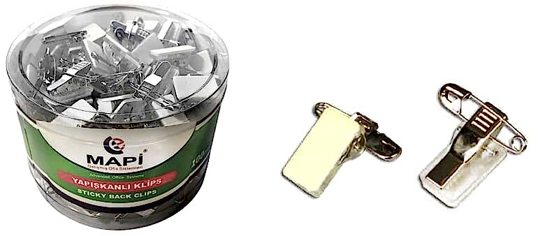 Mapi Metal Klipsler Yapıskanlı 100 Adet