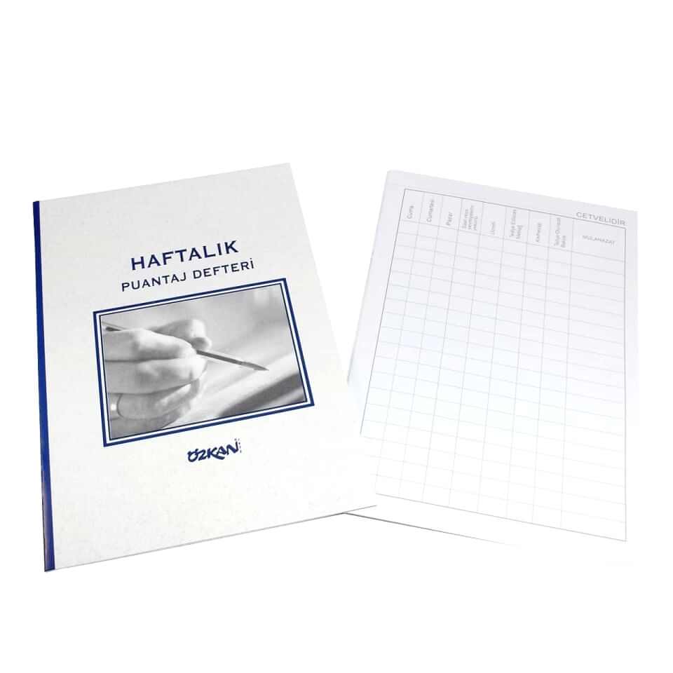 Özkan Puantaj Defteri Haftalık
