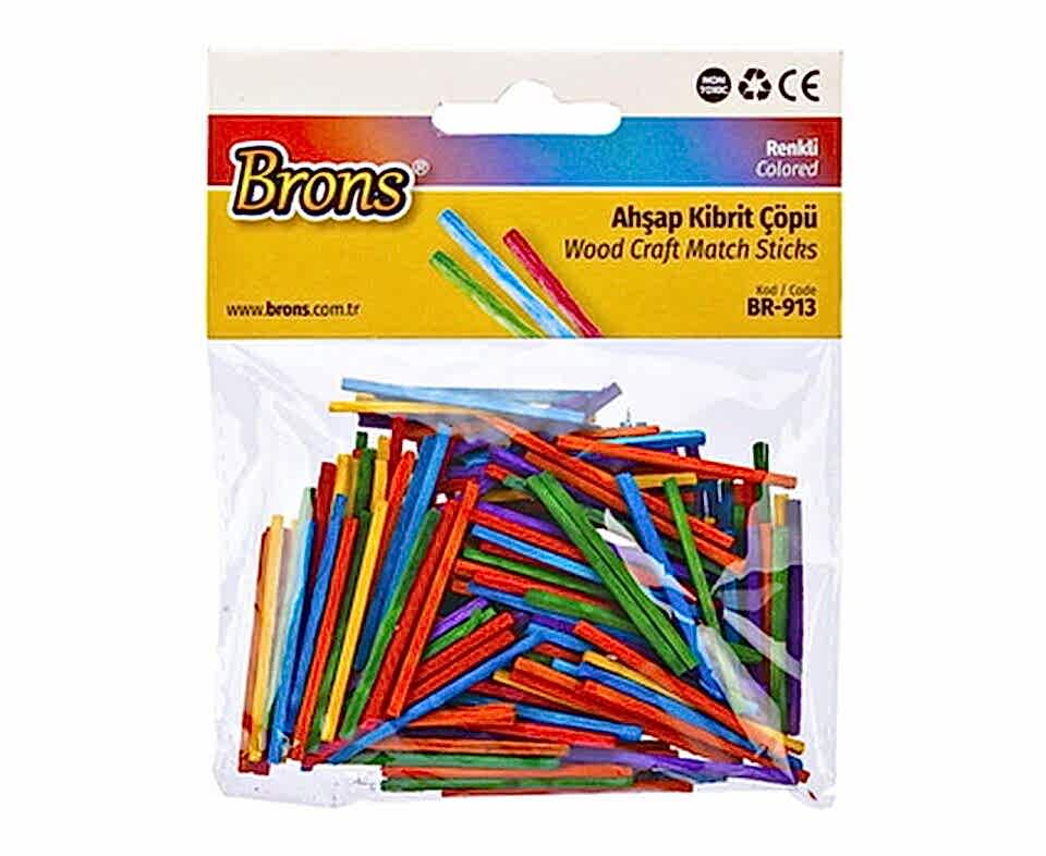 Brons Ahşap Kibrit Çöpü Renkli