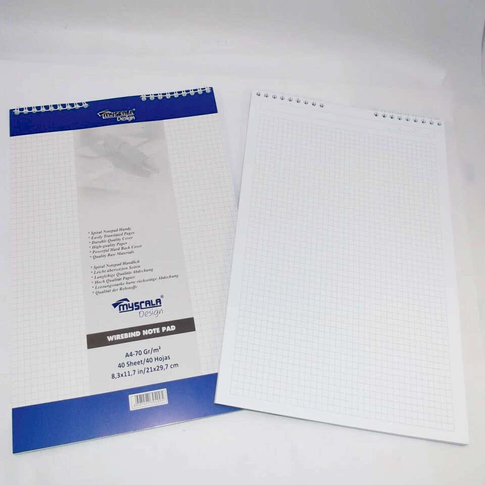 Özkan Spiralli Bloknot A4 Kareli