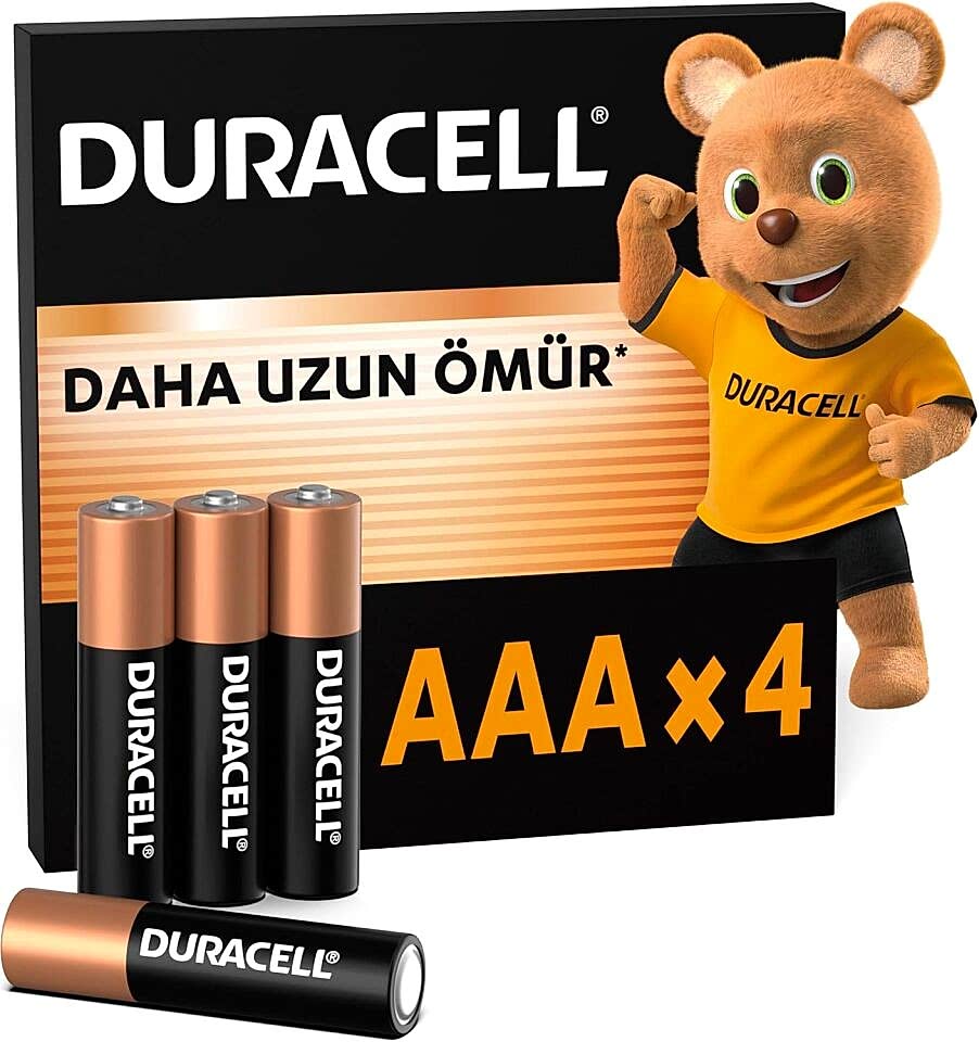 Duracell Pil 4 Lü AAA İnce Kalem