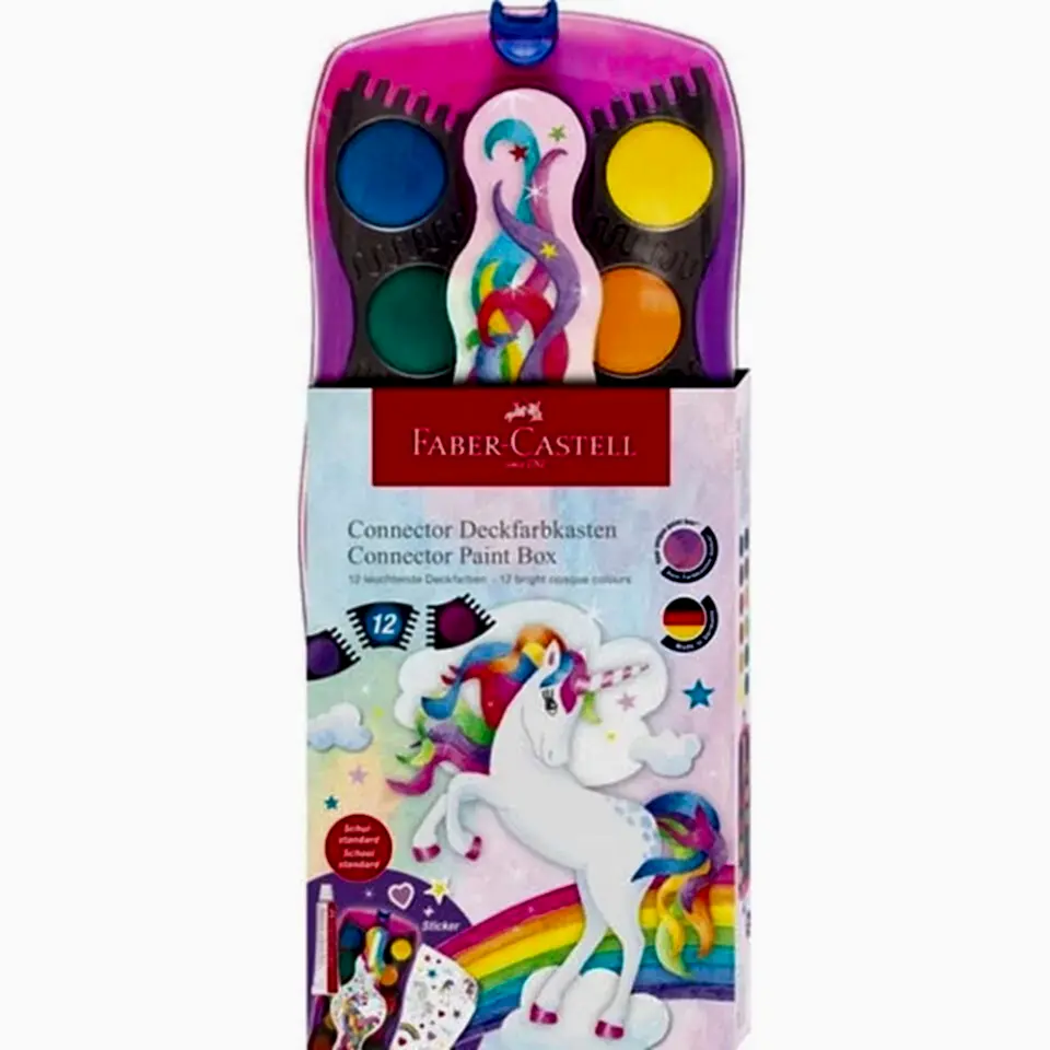 Faber-Castell Connector Unicorn Suluboya 12 Li