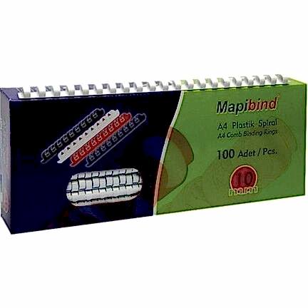 Mapibind Plastik Spiral Beyaz 19 Mm 100 Adet