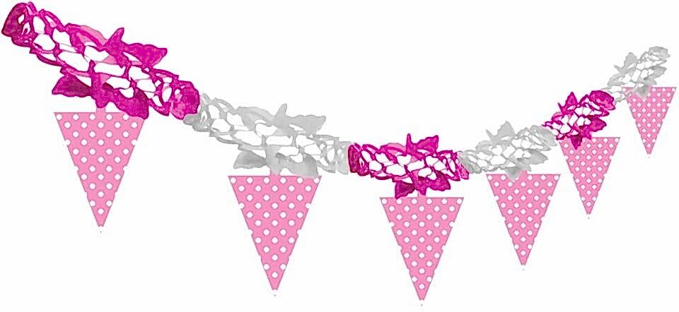 Astaş Pembe Puantiyeli Zincir Bayrak